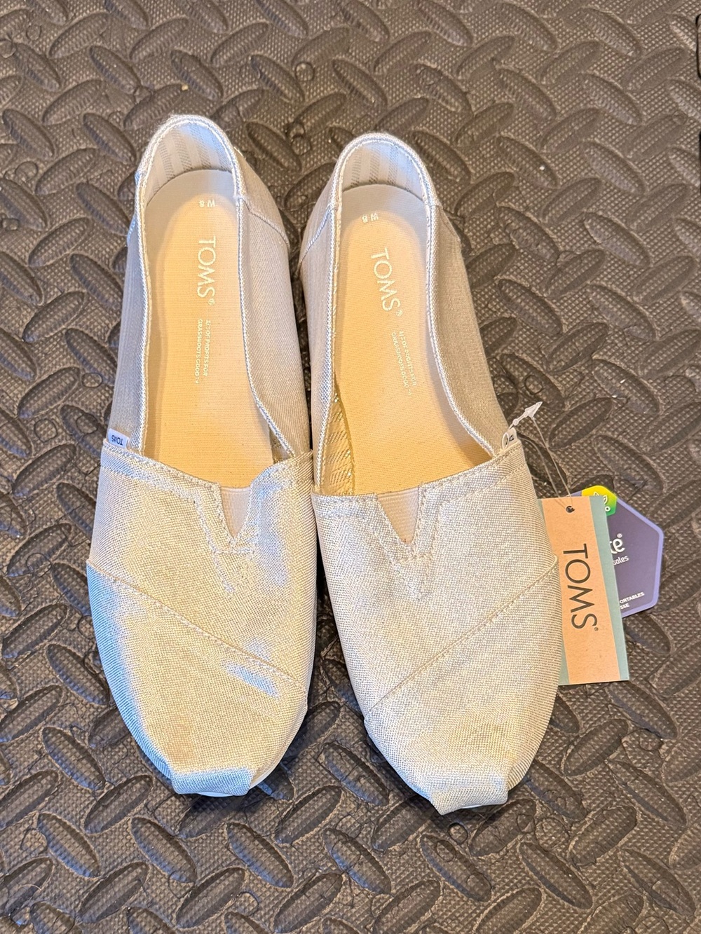 TOMS Women's Slip-On Moccasins in Light Gold